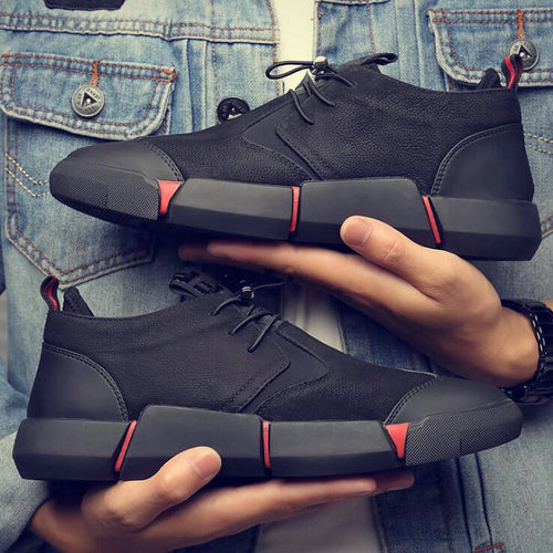 leather casual shoes Fashion Breathable Sneakers fashion flats