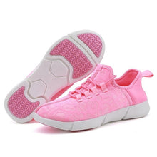Load image into Gallery viewer, USB chargeable glowing Sneakers Fiber Optic White shoes